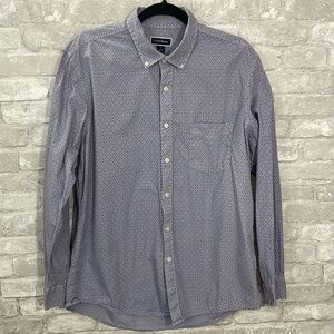 Club Room Blue Print Button Down Shirt